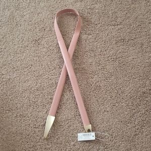 WHBM pink stretch belt size small NWT gold clasp
